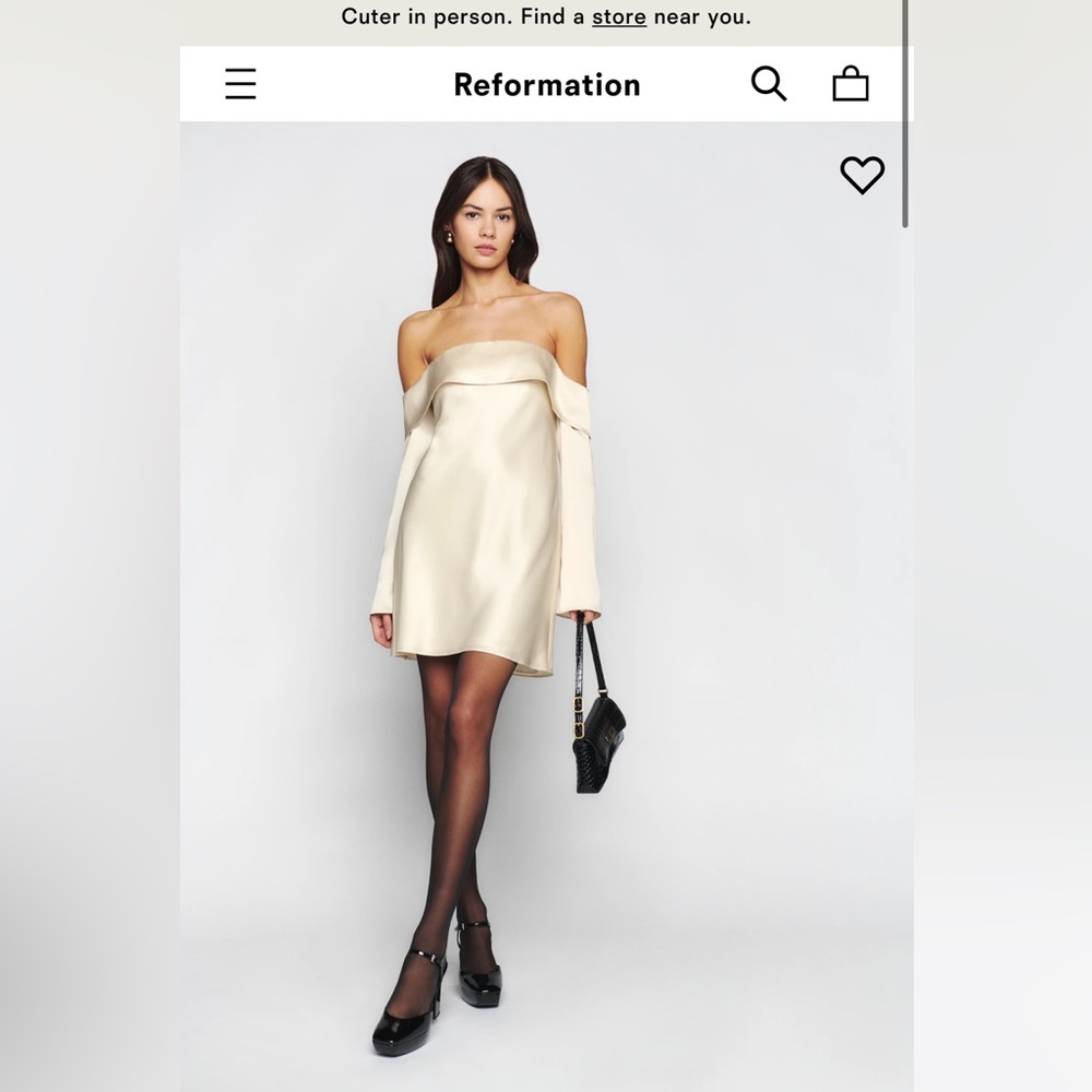 Reformation Maves Satin Dress